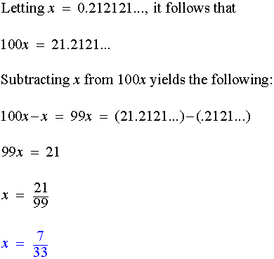 Repeating Decimal Numbers - math