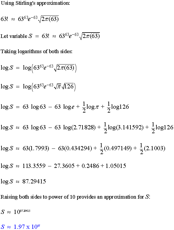 Stirling S Approximation To N Stirling S Approximation To N